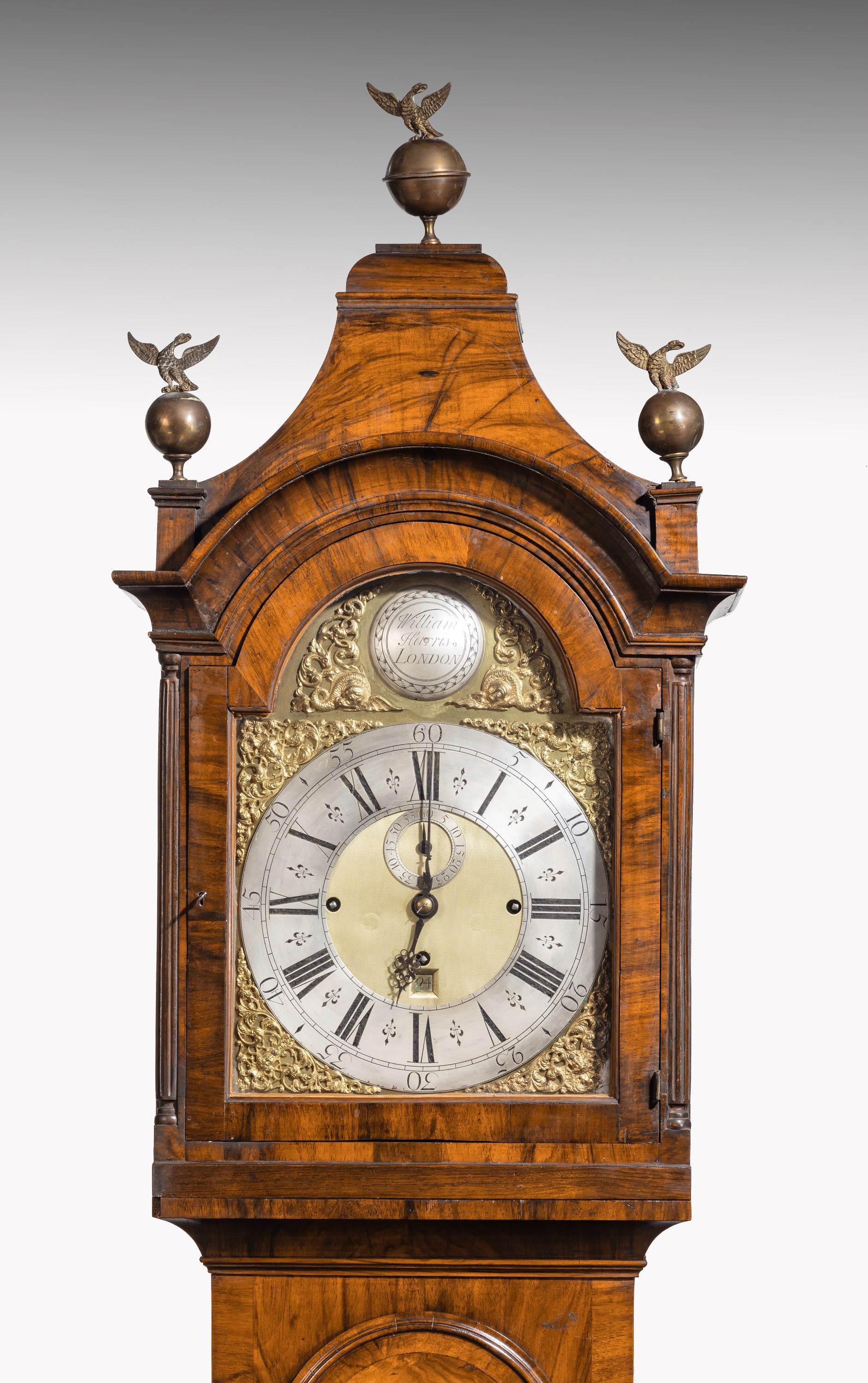An Unusual, George III Period, Longcase Clock in Walnut Engraved William Harris 4