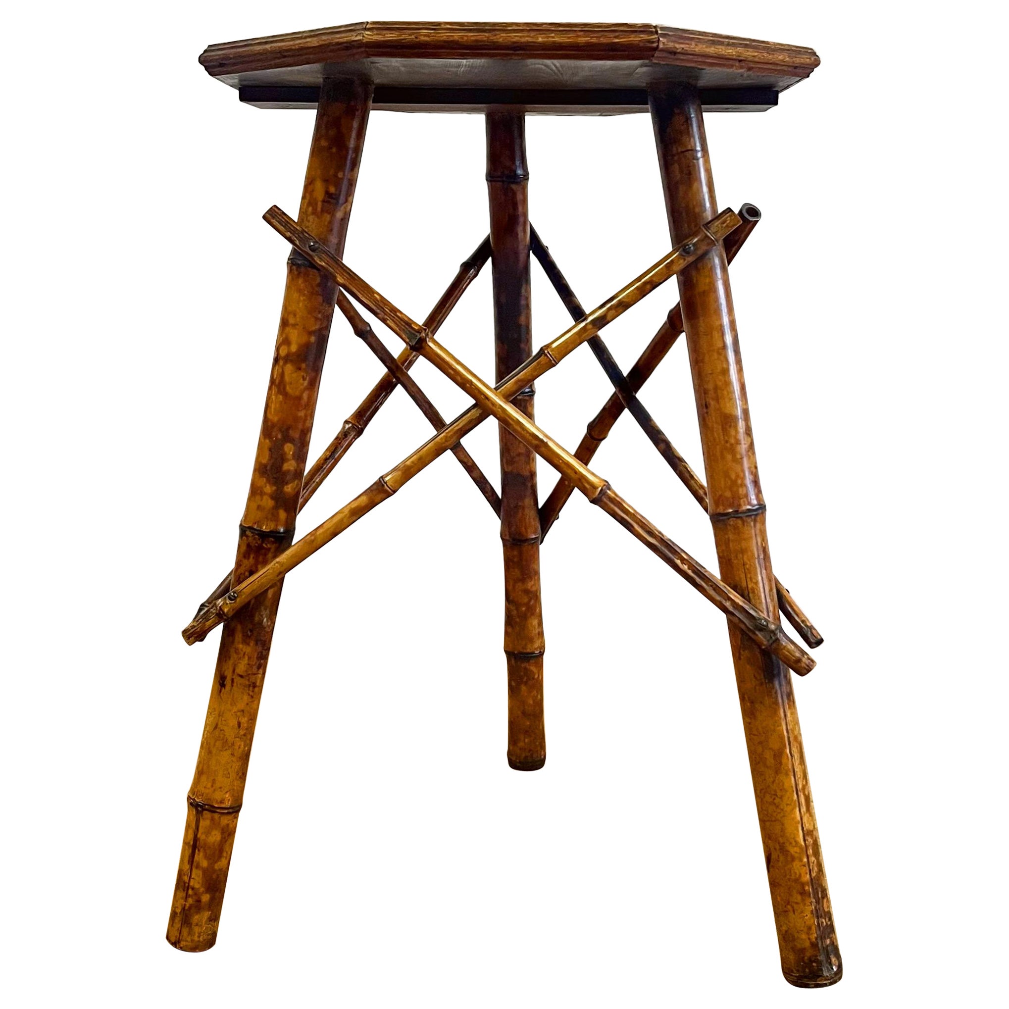 An Unusual Late Nineteenth Bamboo Tripod Table