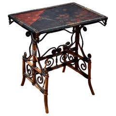 An unusual late nineteenth century Japanese export bamboo table