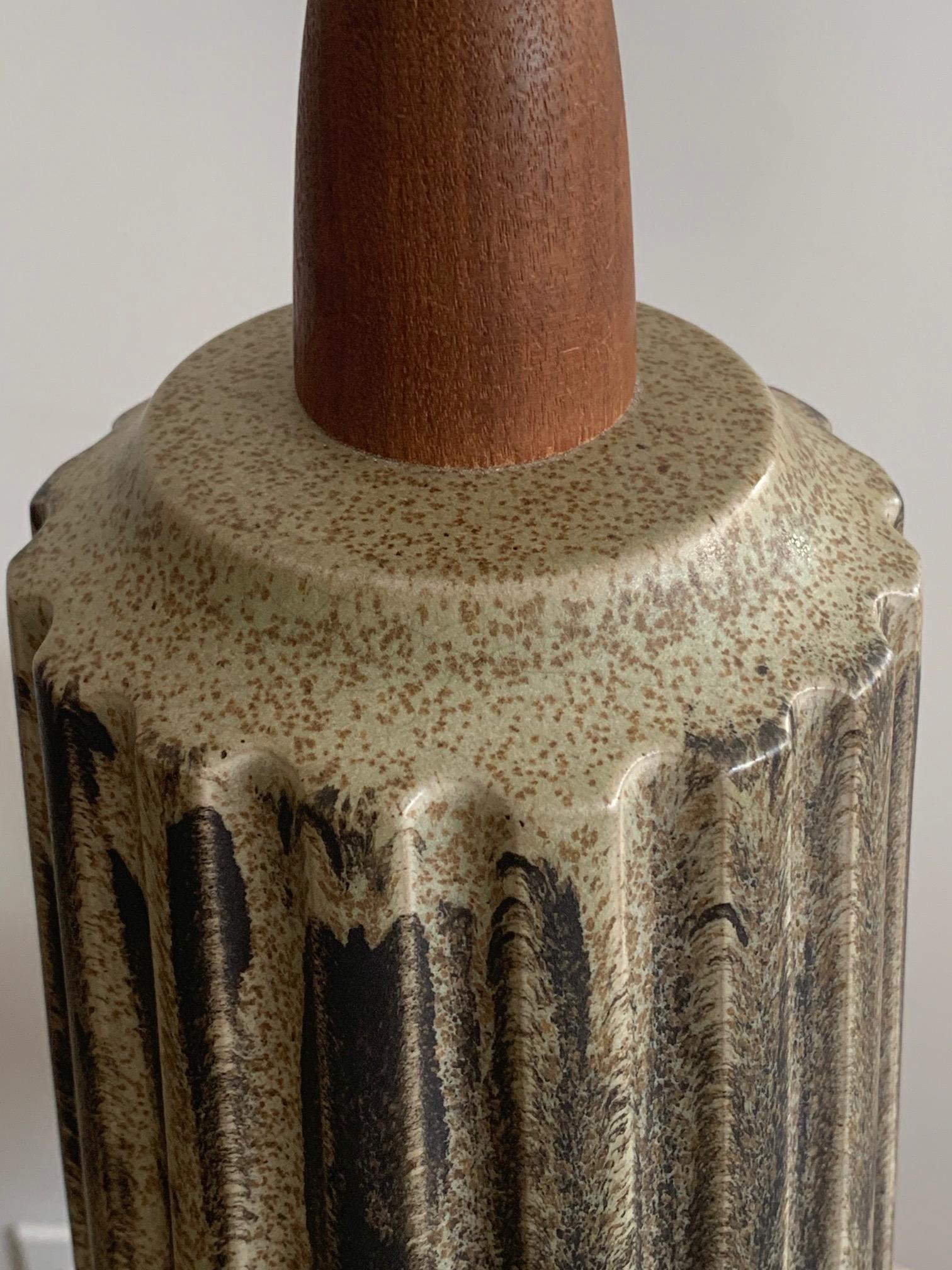 American Unusual Martz Ceramic Lamp For Sale