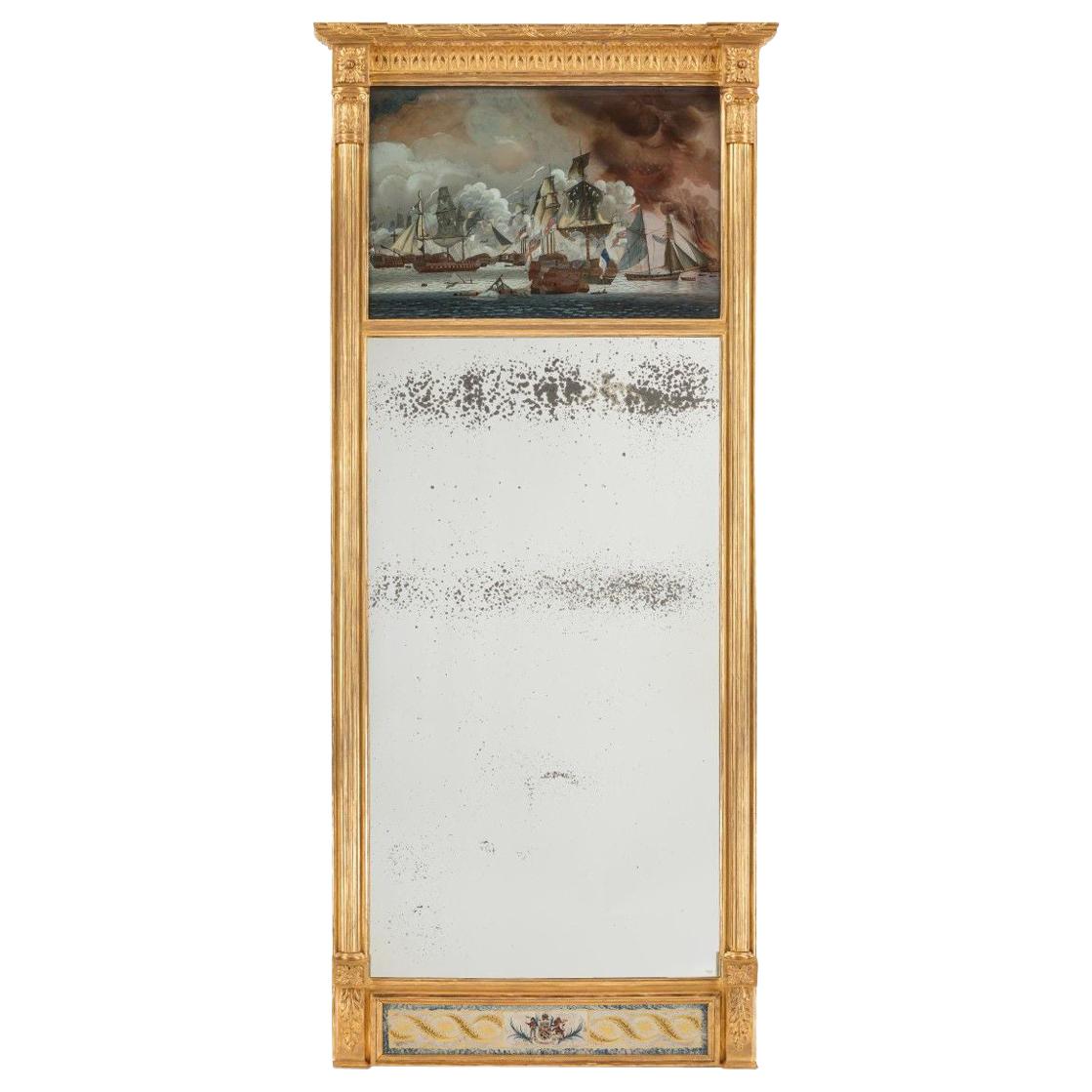 Unusual Nelson Commemorative Mirror, circa 1815