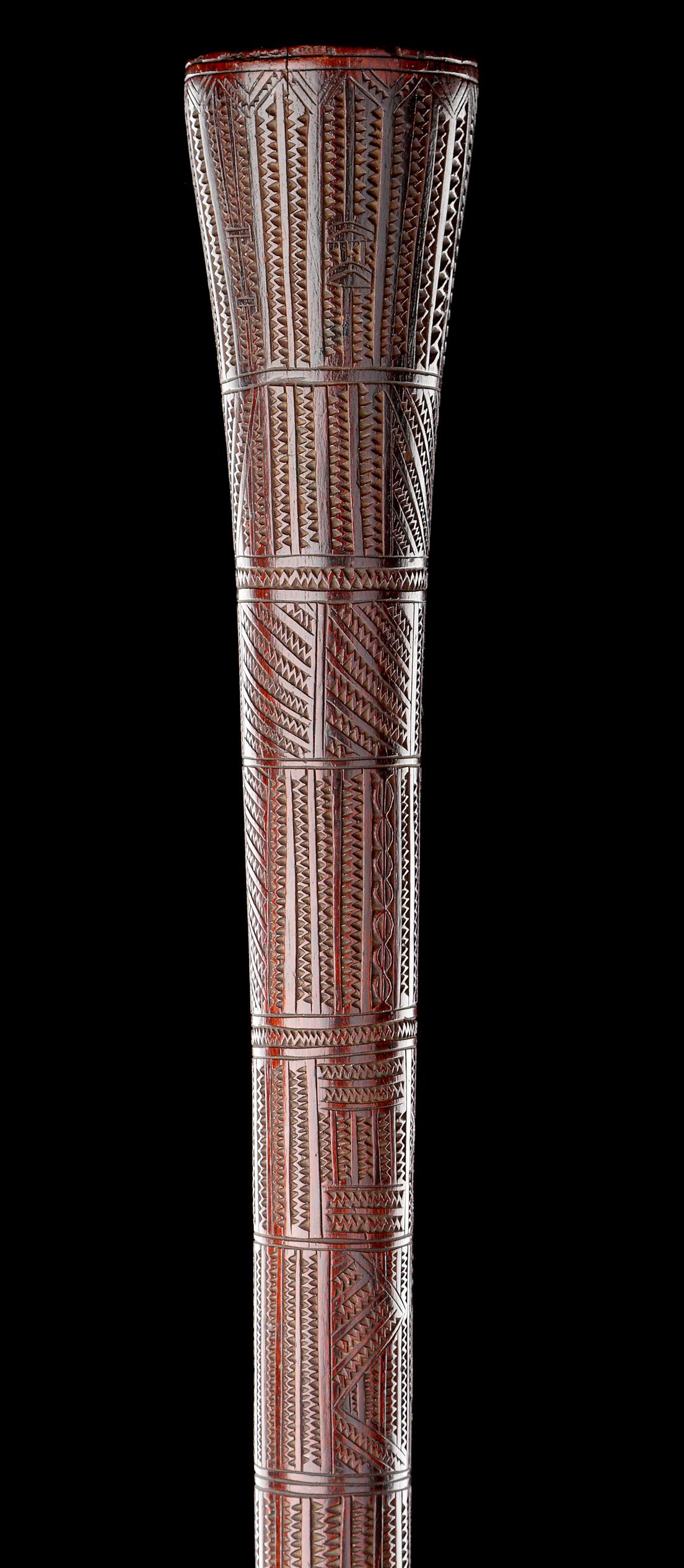Wood An Unusual Polynesian Fighting Club of Tapered ‘Pole’ Form For Sale