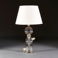Unusual Scientific Distilling Glass Vessel as a Lamp