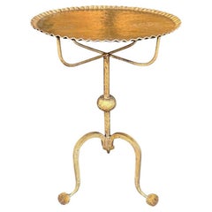 Vintage An unusual Spanish 1950s gilt wrought iron martini table