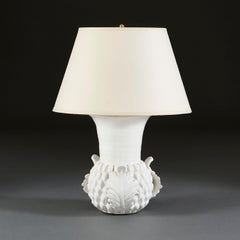 Unusual White Ceramic Pineapple Lamp