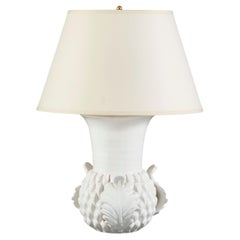 Unusual White Ceramic Pineapple Lamp