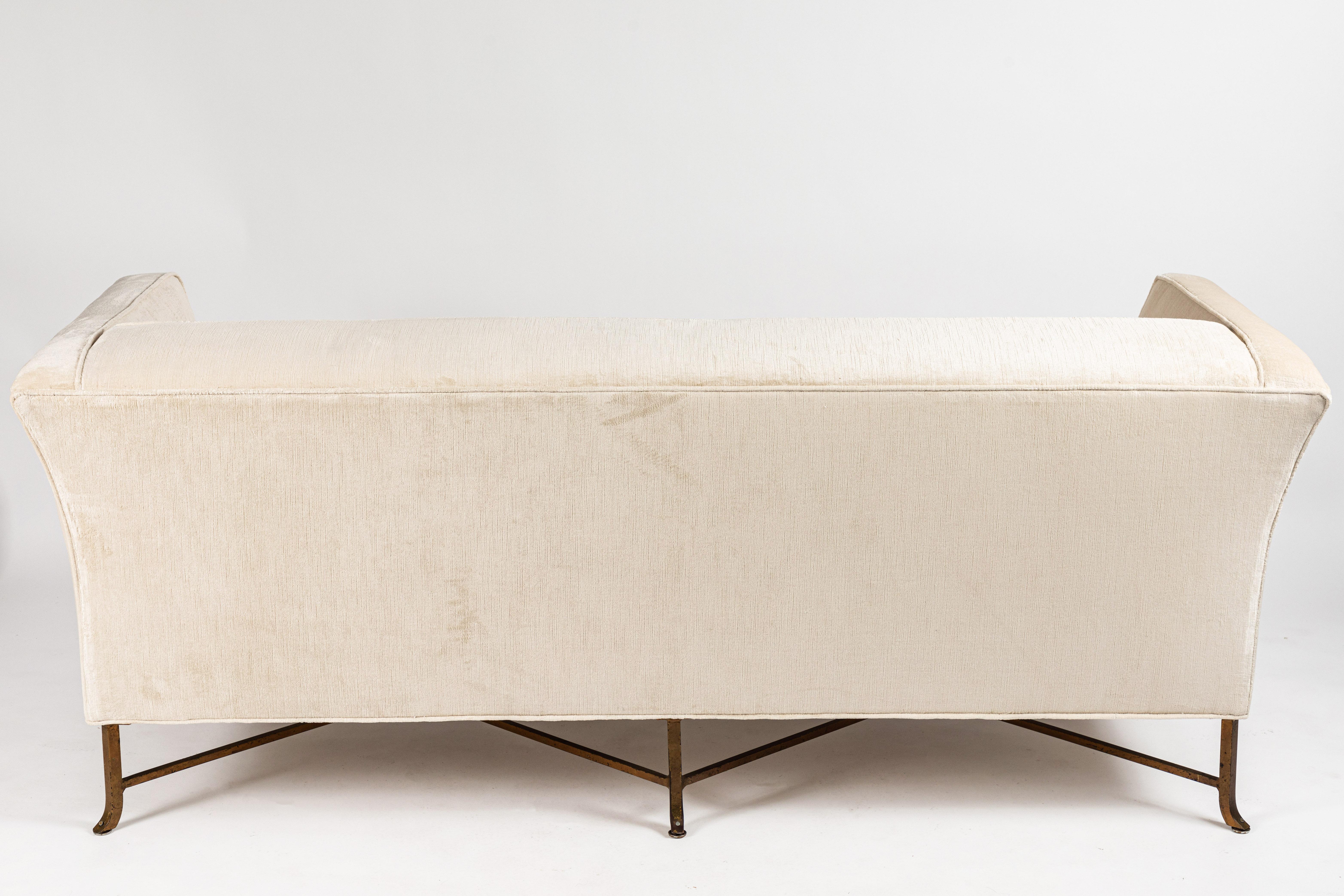 Upholstered Iron Base Sofa 1