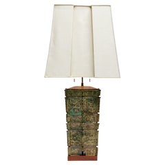 An XL Monumental Archaic Bronze Lamp