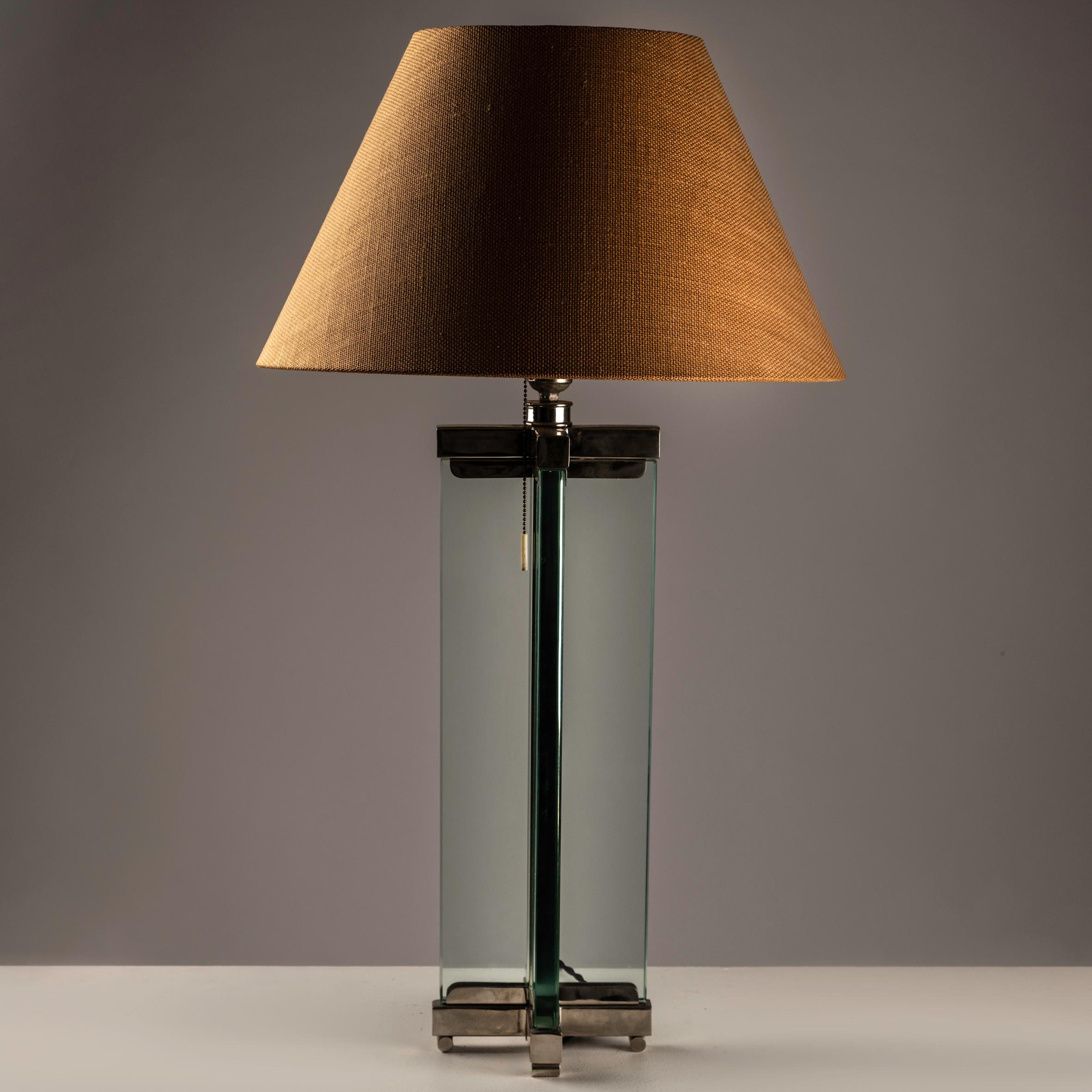 Mid-20th Century An XXL glass table lamp X Shape by Fontana Arte For Sale