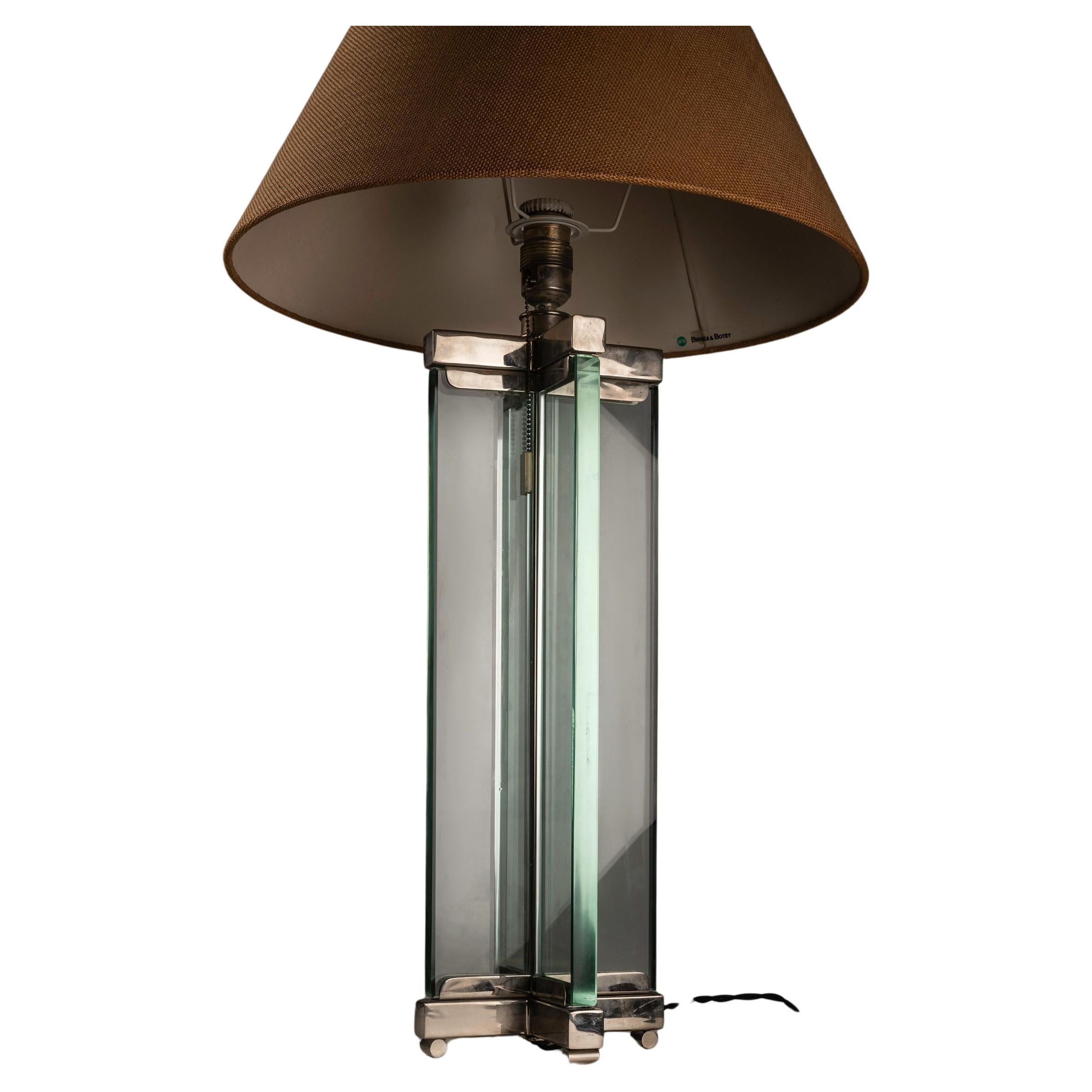 An XXL glass table lamp X Shape by Fontana Arte For Sale