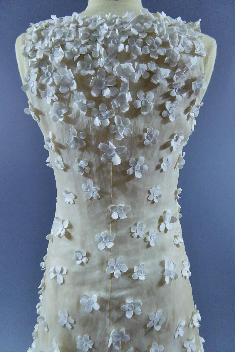 Yves Saint Laurent Couture white organdy ball gown No. 24277, 1970 5