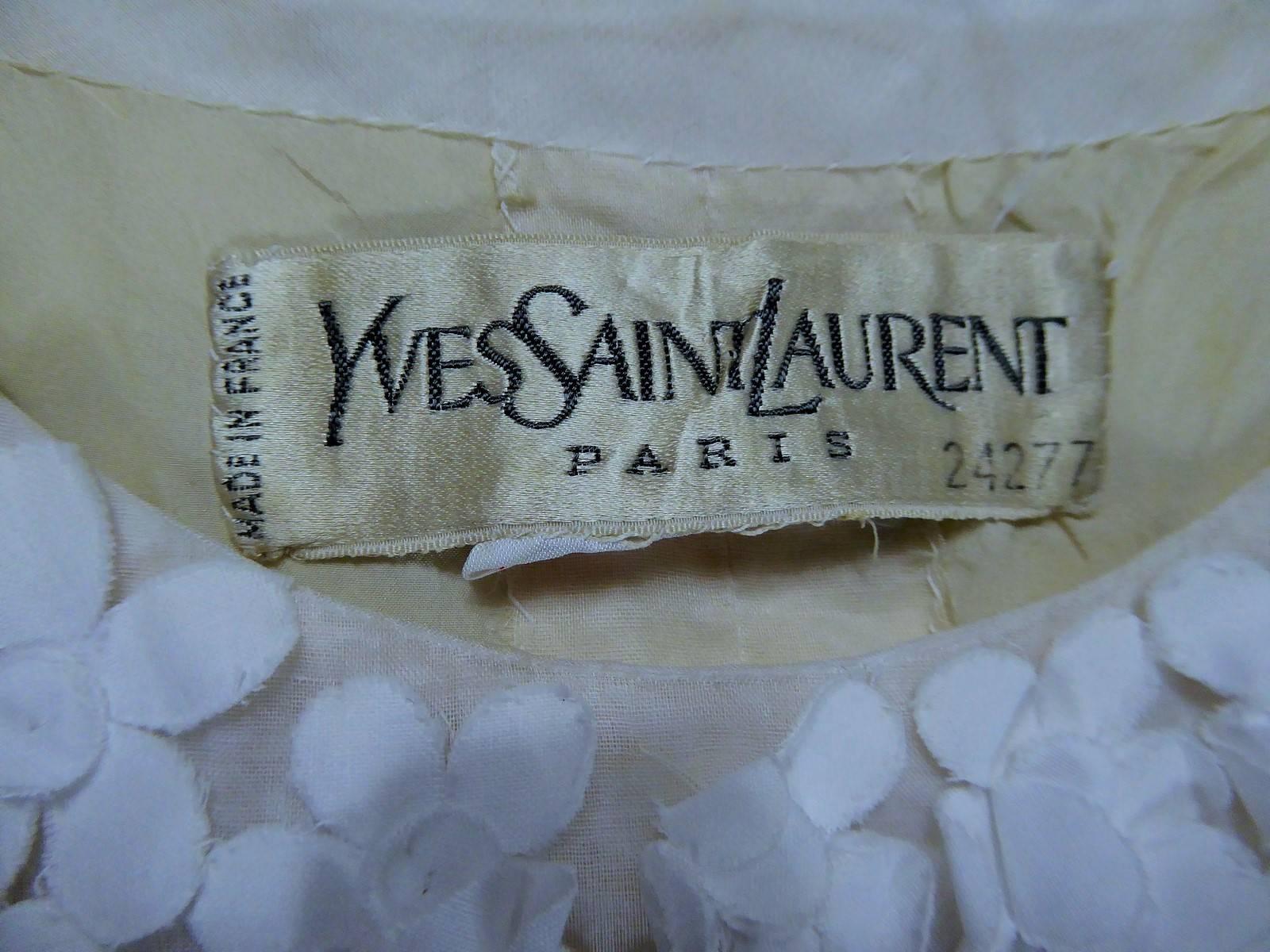 Yves Saint Laurent Couture white organdy ball gown No. 24277, 1970 2