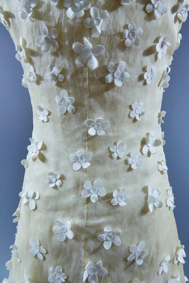 Yves Saint Laurent Couture white organdy ball gown No. 24277, 1970 4