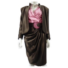 Un set da sera Yves Saint Laurent Couture numerato 65123, circa 1989