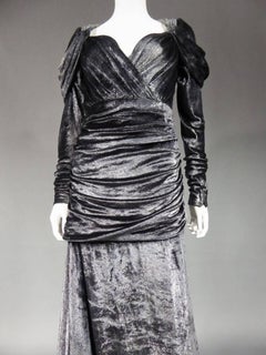 An Yves Saint Laurent Couture Velvet Evening Dress, Fall 1982