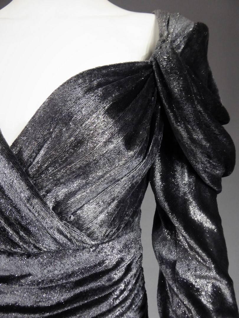 An Yves Saint Laurent Couture Velvet Evening Dress, Fall 1982 For Sale 1