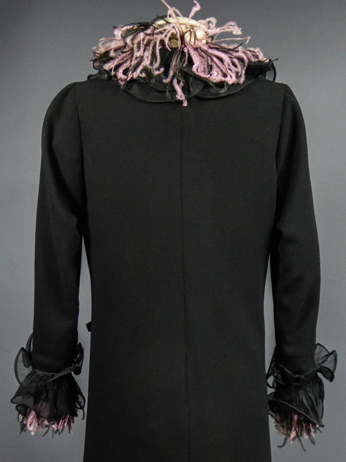 Robe Manteau Haute Couture Yves Saint Laurent numérotée 29390 Circa 1970/1980 en vente 5