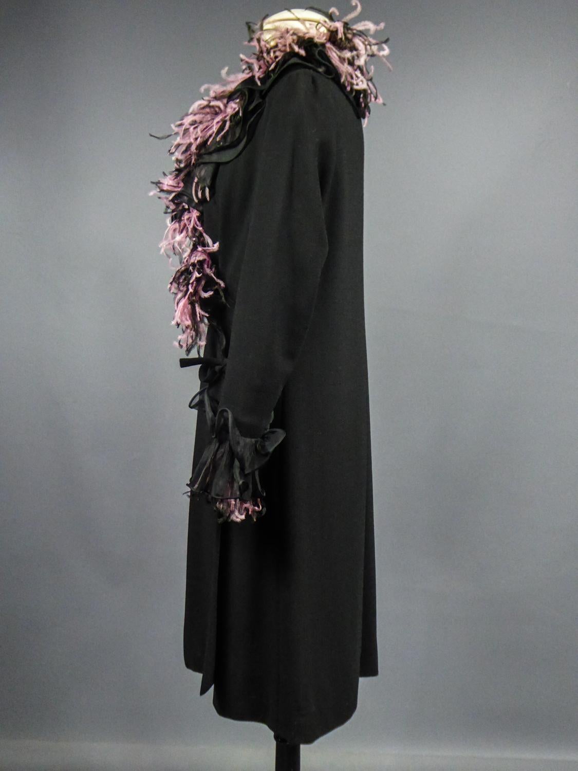 Robe Manteau Haute Couture Yves Saint Laurent numérotée 29390 Circa 1970/1980 en vente 9