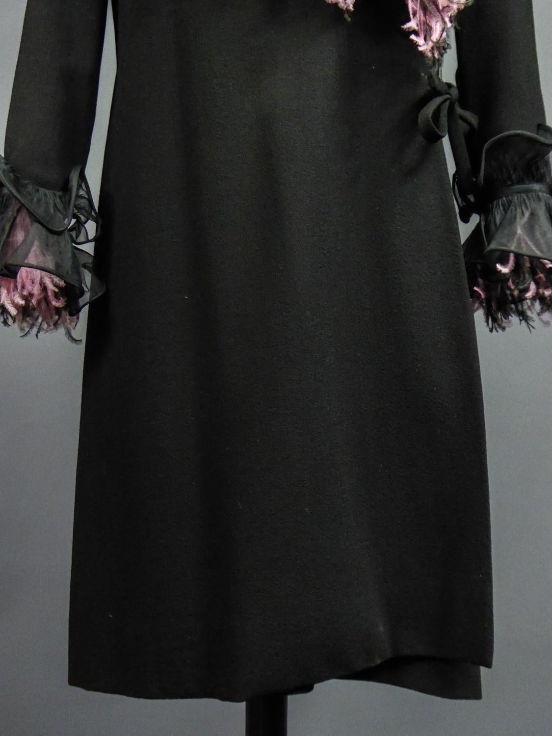 Robe Manteau Haute Couture Yves Saint Laurent numérotée 29390 Circa 1970/1980 en vente 3