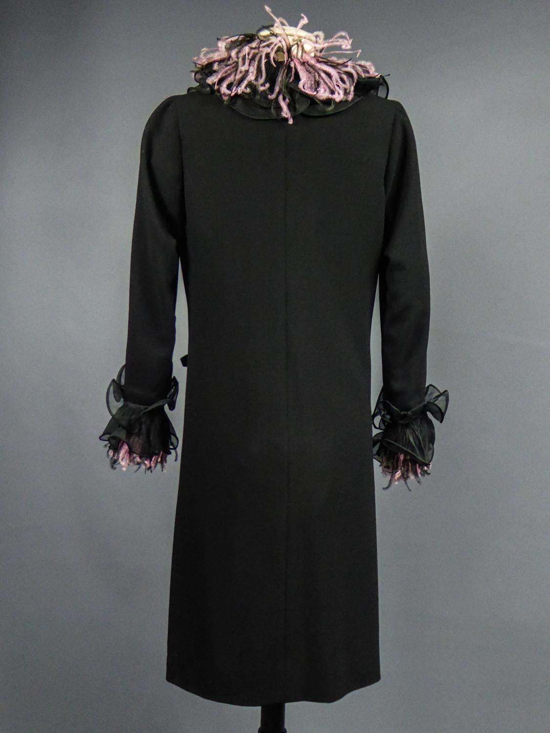 Robe Manteau Haute Couture Yves Saint Laurent numérotée 29390 Circa 1970/1980 en vente 4