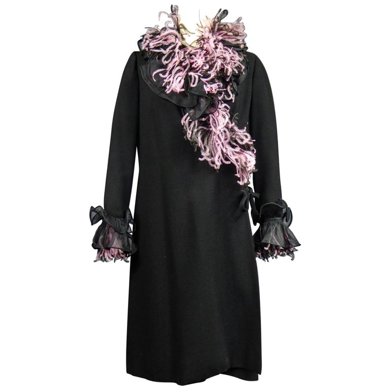 An Yves Saint Laurent Haute Couture Coat Dress Numbered 29390 Circa 1970/1980 For Sale