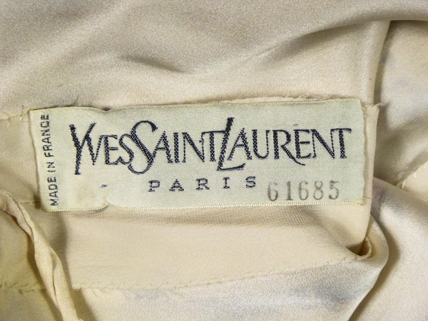 An Yves Saint Laurent Haute Couture Summer Dress Numbered 61685 - 1987 Fall In Excellent Condition In Toulon, FR