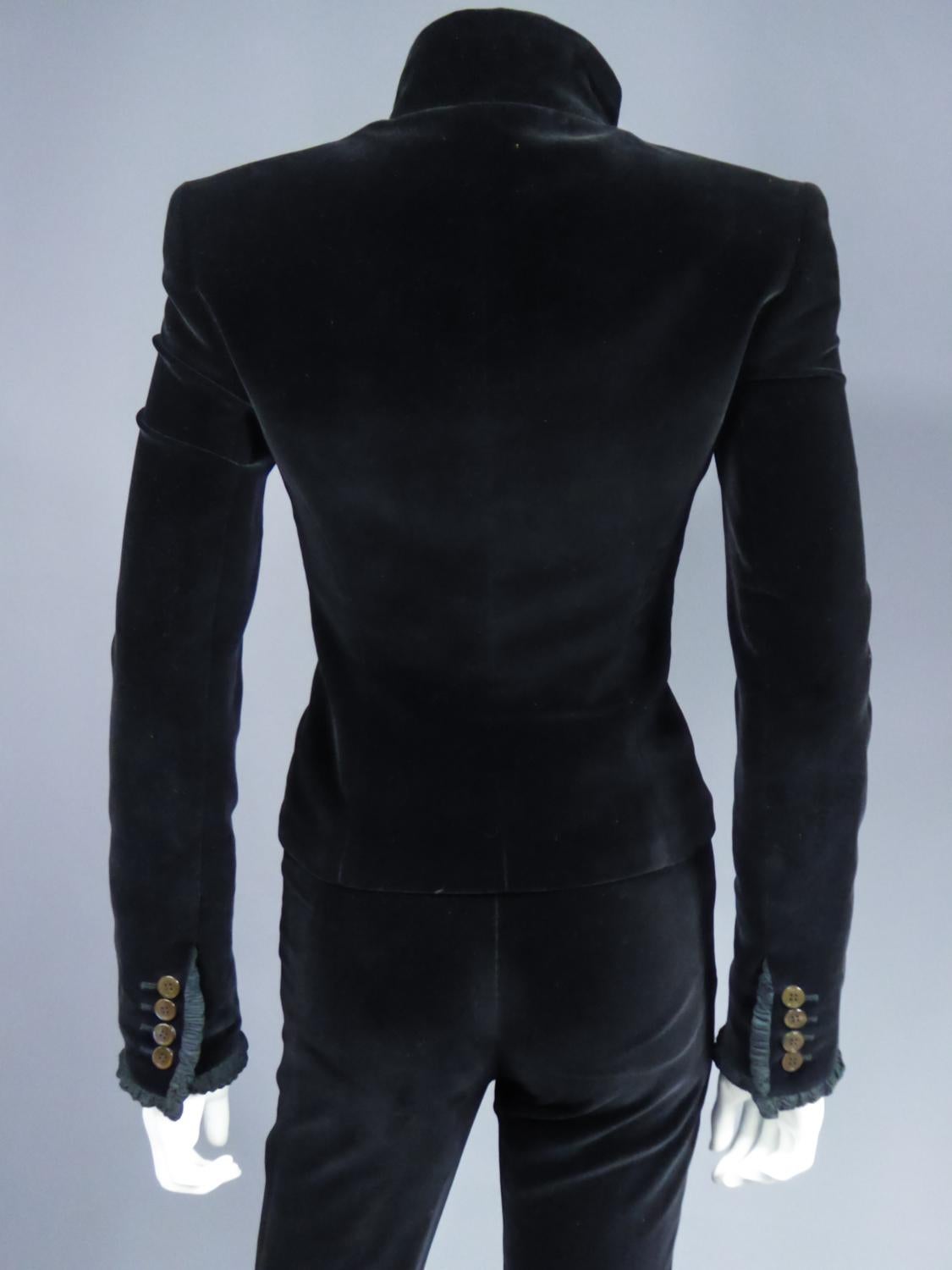 An Yves Saint Laurent Rive Gauche Velvet And Taffeta Tuxedo Pant Suit Circa 2004 4