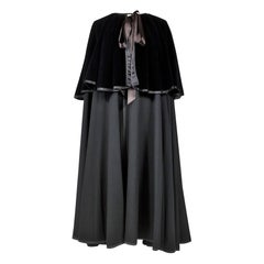 An Yves Saint Laurent Rive Gauche Velvet & Cashmire Evening Cape Circa 1980
