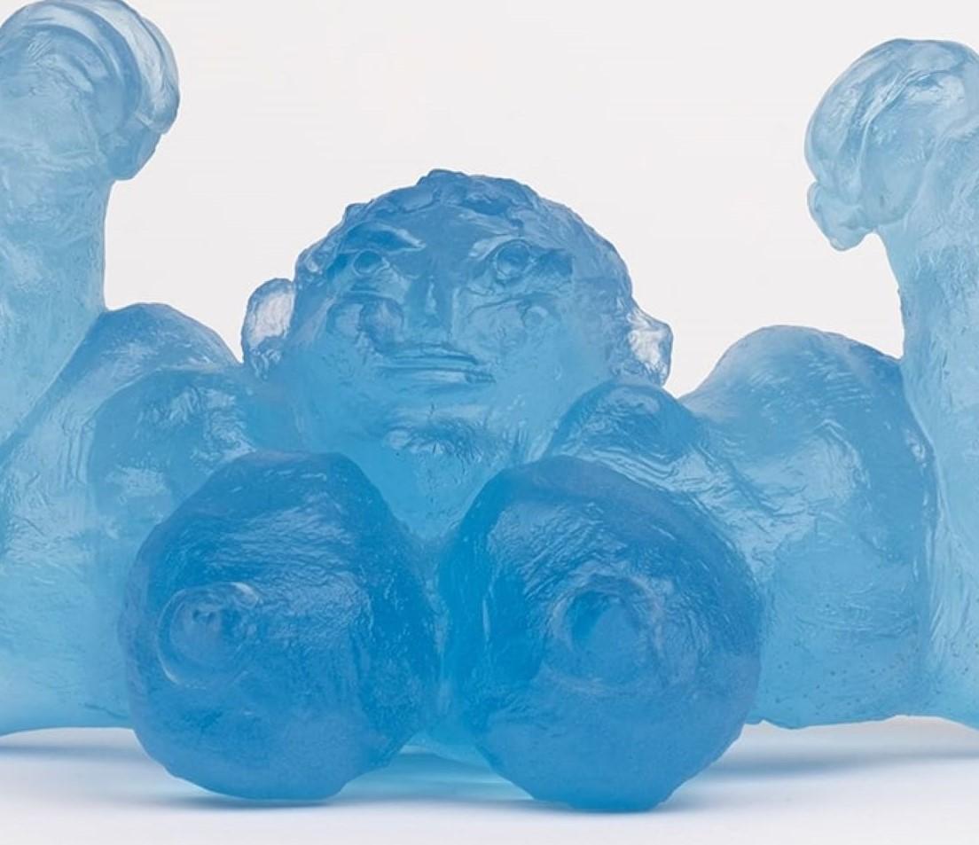 Les Triplettes (bleu) Par Ana Benaroya en vente 2