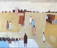 Walking Home I, II and III, triptych, original art, still-life, abstract art