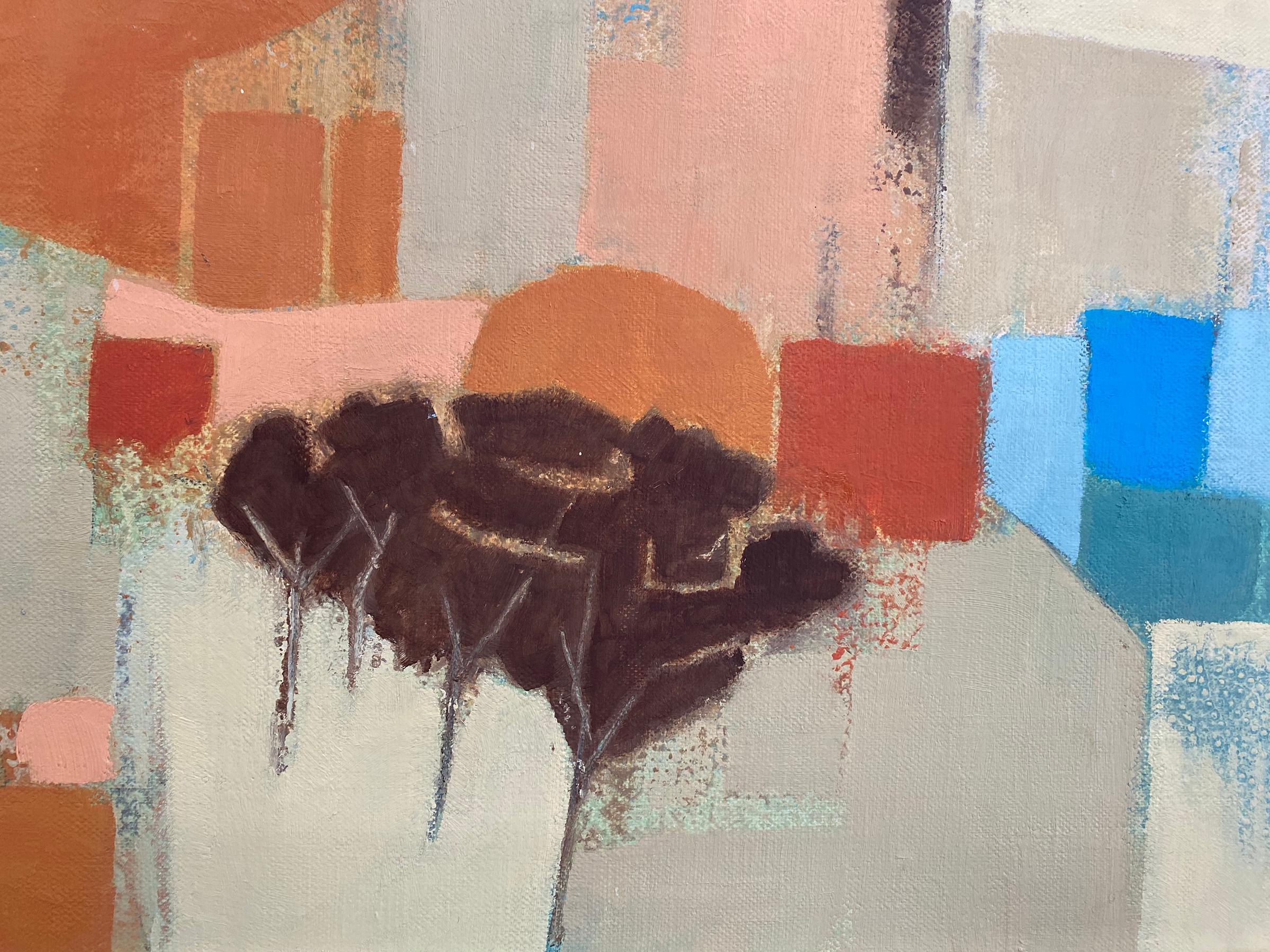 Days of Summer, Original Painting, Contemporary Abstract art, Landscape, Meadow For Sale 1