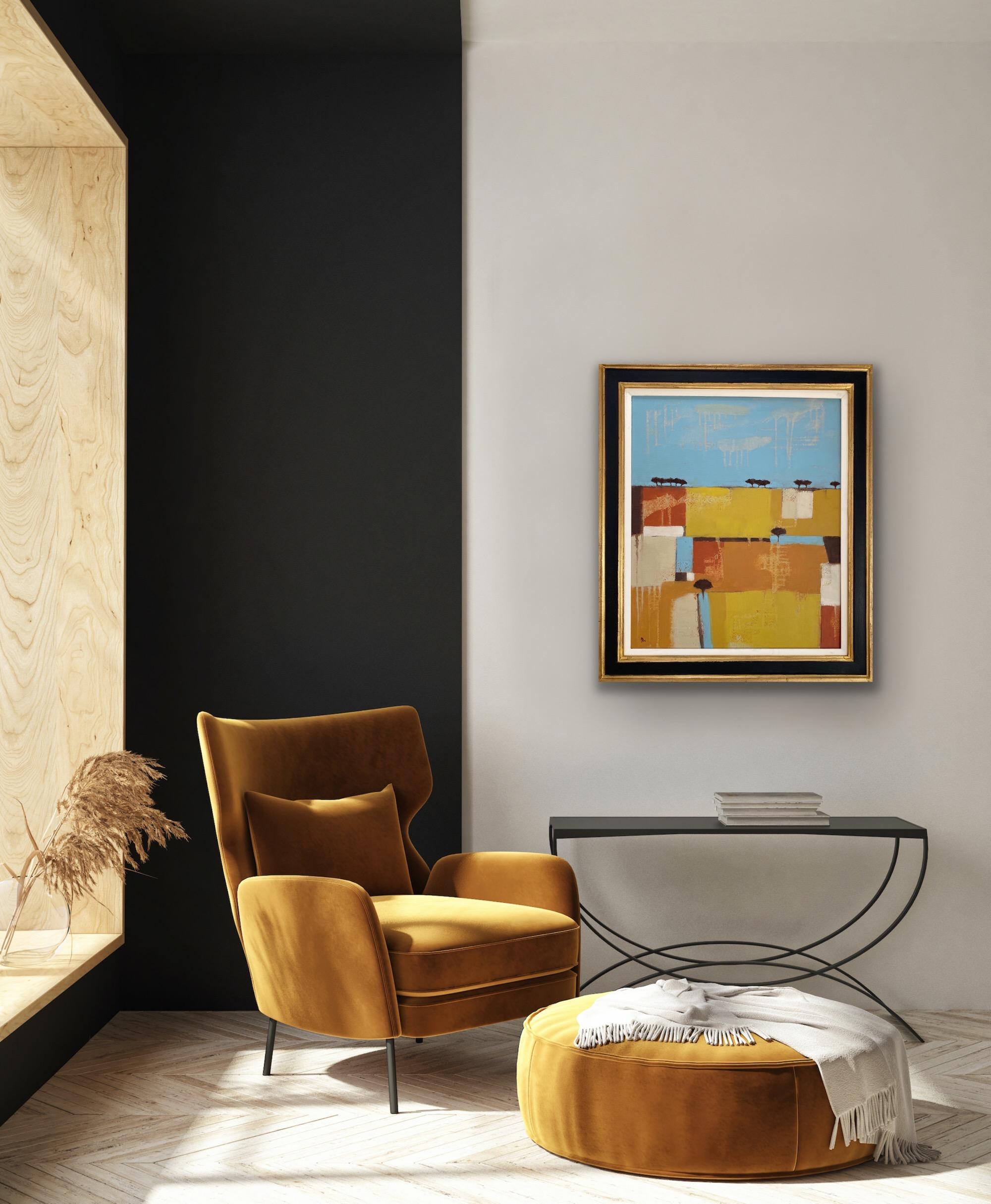 Hot Fields II, Original Painting, Contemporary Abstract art, Landscape, Nature For Sale 7