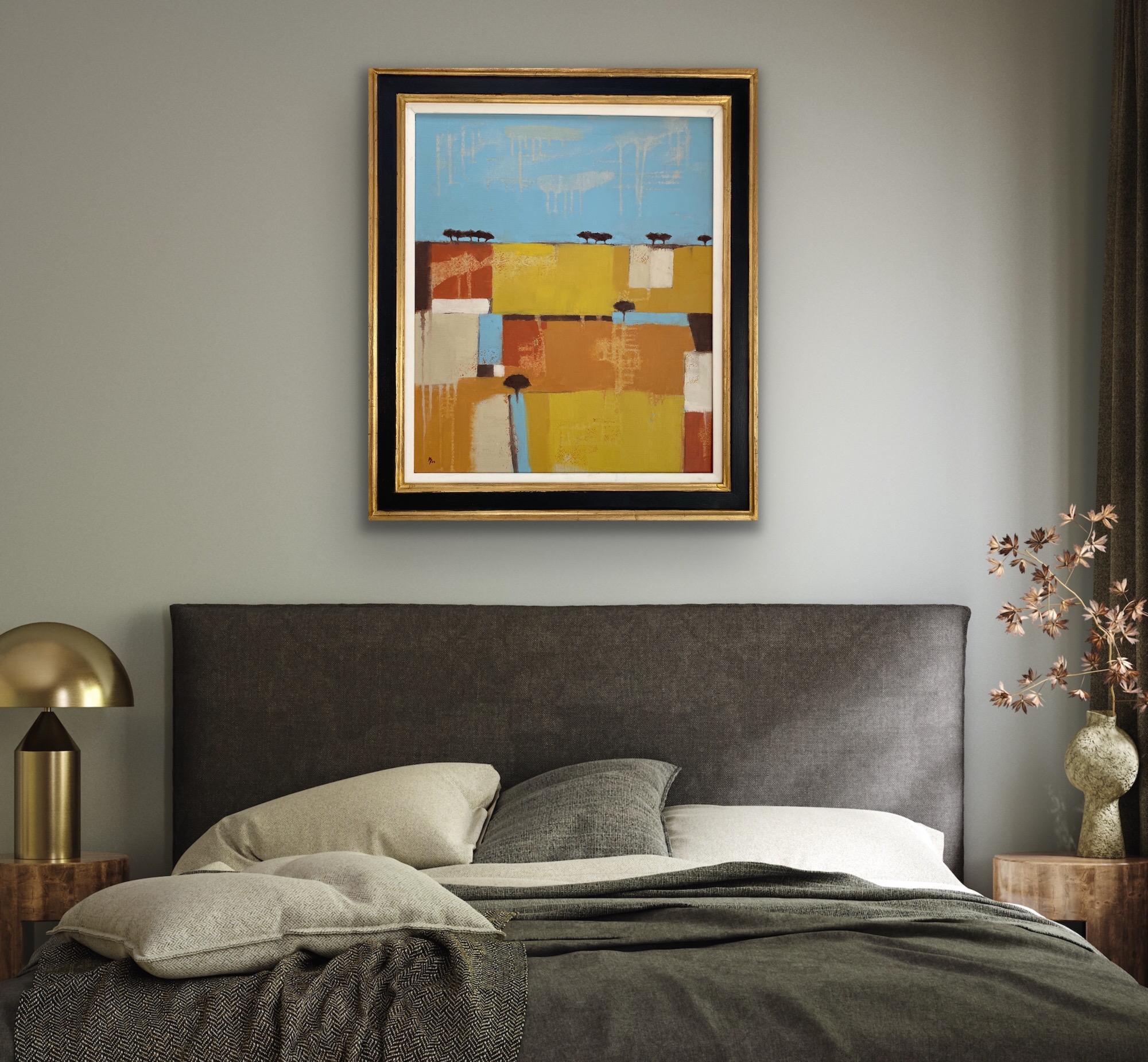 Hot Fields II, Original Painting, Contemporary Abstract art, Landscape, Nature For Sale 8
