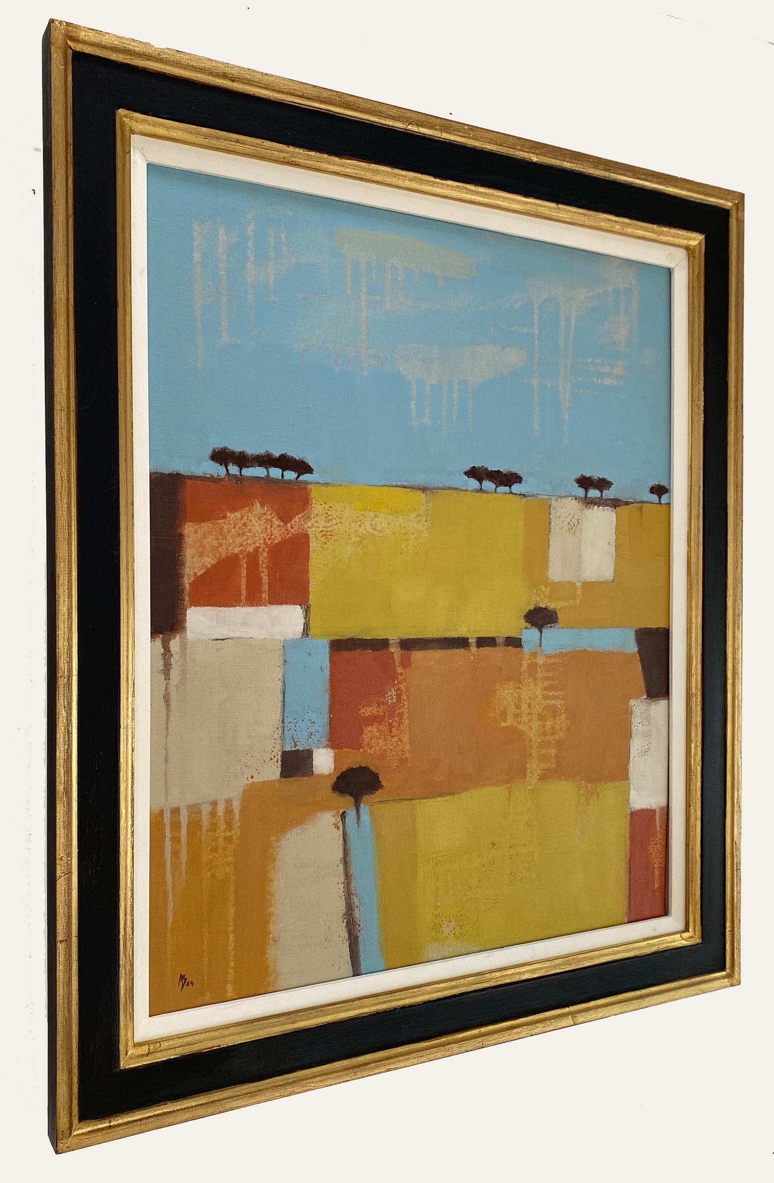 Hot Fields II, Original Painting, Contemporary Abstract art, Landscape, Nature For Sale 5