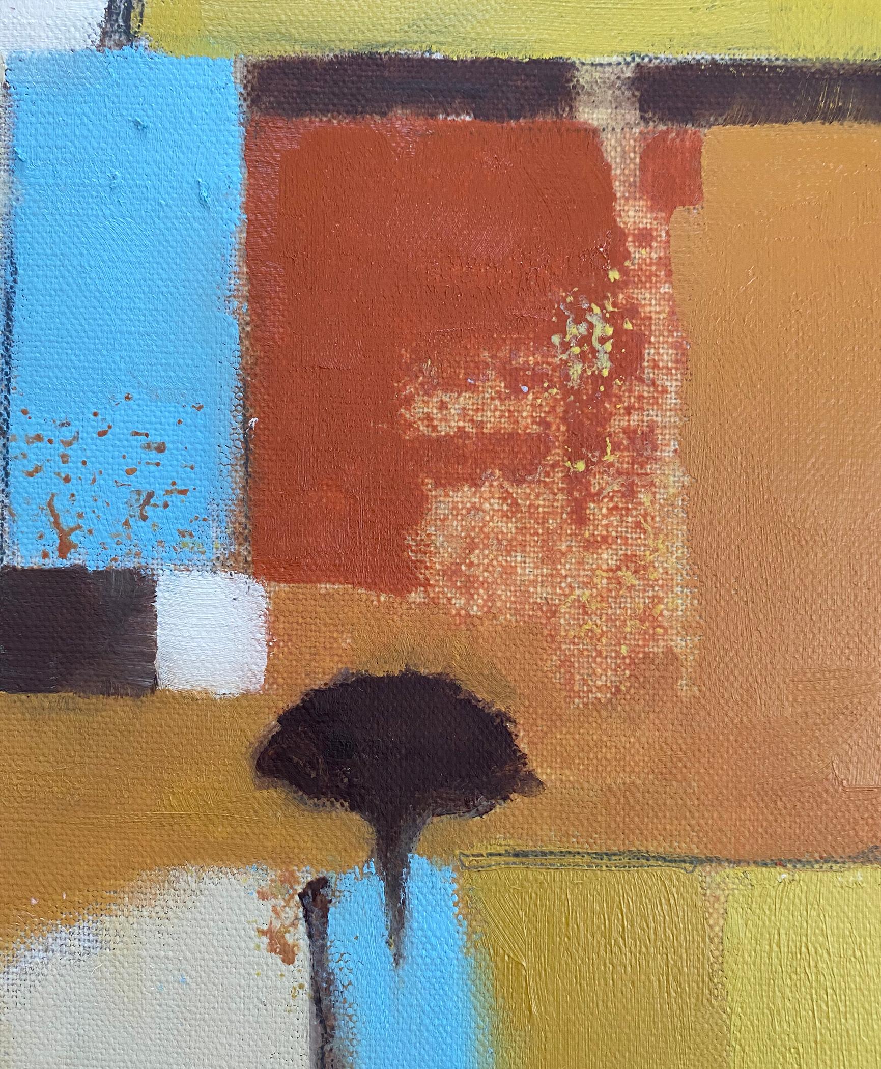 Hot Fields II, Original Painting, Contemporary Abstract art, Landscape, Nature For Sale 6