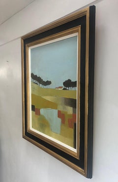 On The Ridge, Ana Bianchi, peinture originale de paysage abstrait, Art abordable
