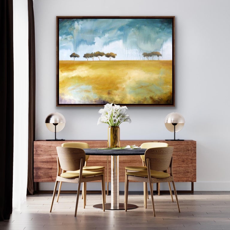 Ana Bianchi Treeline III, Original Landscape Painting, Subtle