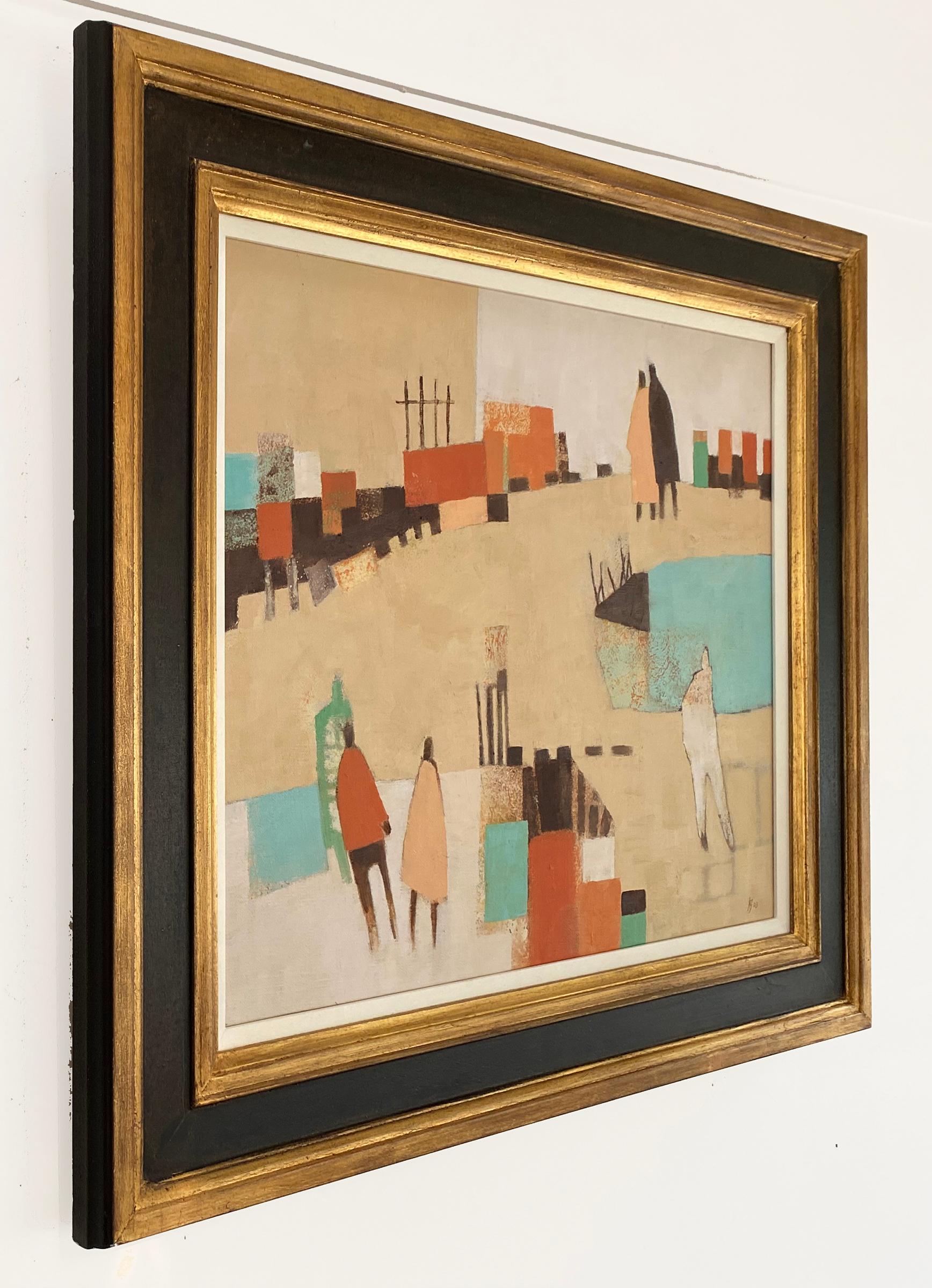 Walking Home V, Originalgemälde, Contemporary Abstract art, Landschaft, Wiese (Zeitgenössisch), Painting, von Ana Bianchi