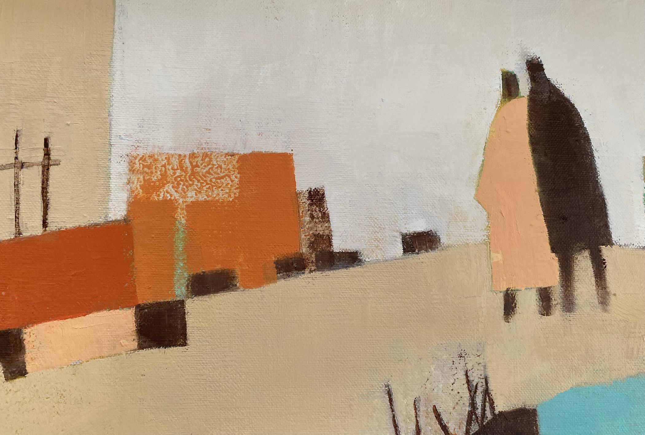 Walking Home V, Originalgemälde, Contemporary Abstract art, Landschaft, Wiese im Angebot 1