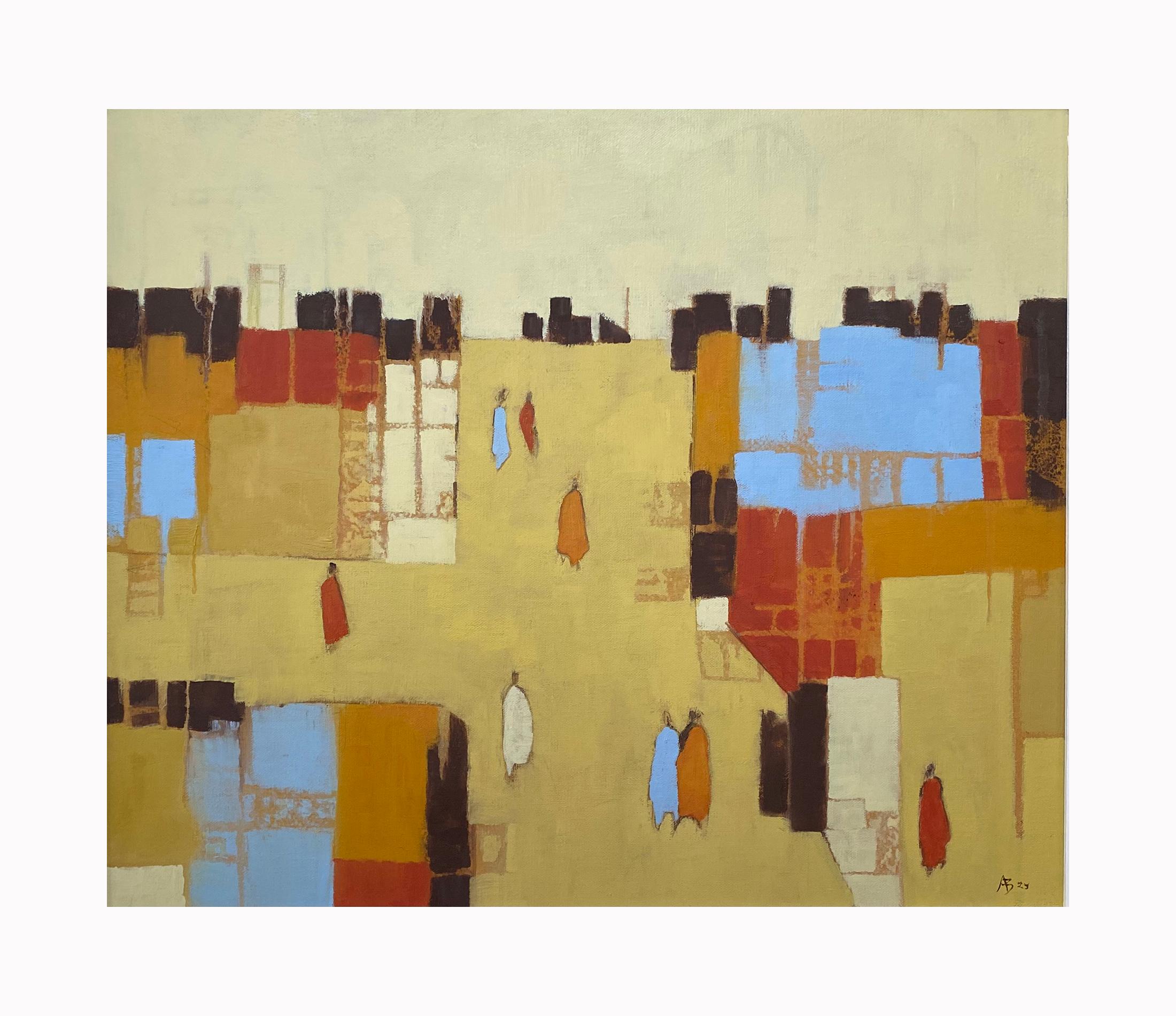 Walking Home VI, Originalgemälde, Zeitgenössische abstrakte Kunst, Landschaft, Natur – Painting von Ana Bianchi