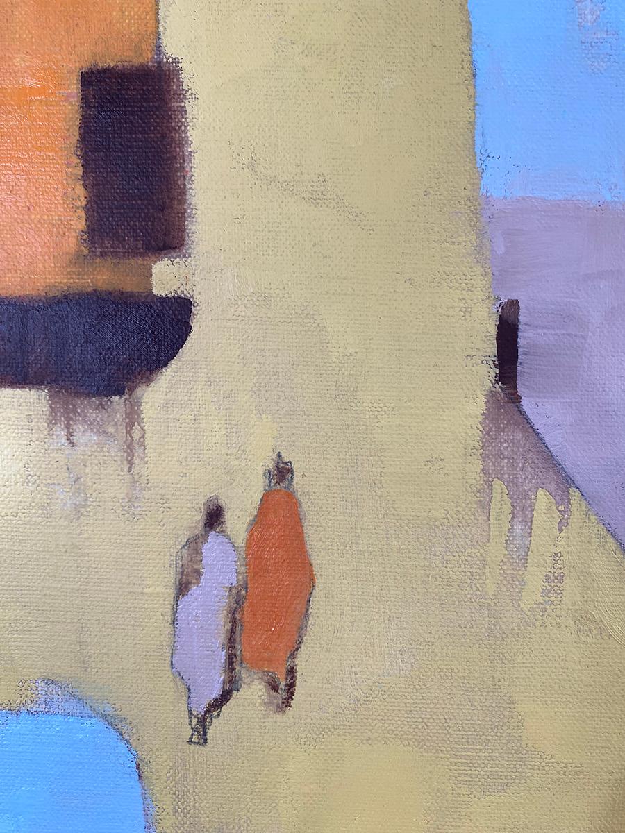 Walking Home VII, peinture originale, art abstrait contemporain, paysage en vente 3