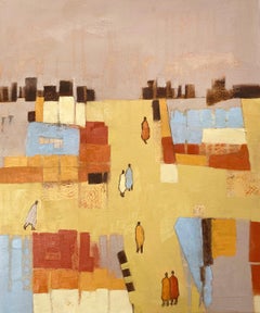 Walking Home VIII, Original Painting, Contemporary Abstract art, Landscape