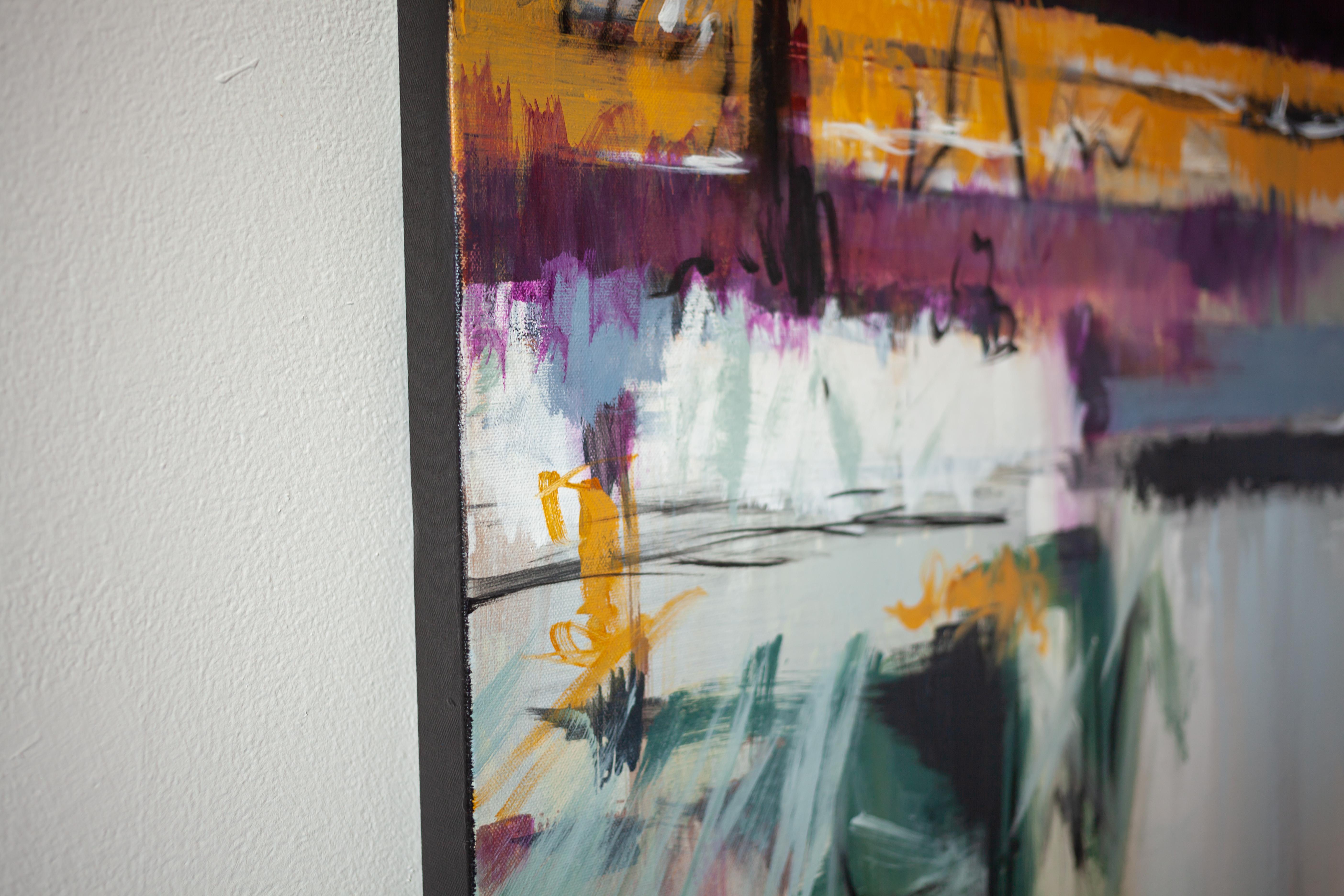 Questo splendido astratto dell'artista contemporanea, architetto e designer Ana Carolina Mönnaco mescola una splendida varietà di colori che fanno saltare l'opera fuori dalla tela. 

Questo pezzo è stato realizzato per la mostra dell'artista,