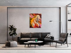 "Phoenix" Contemporary Abstract Oil Painting, Painting, Oil on Canvas