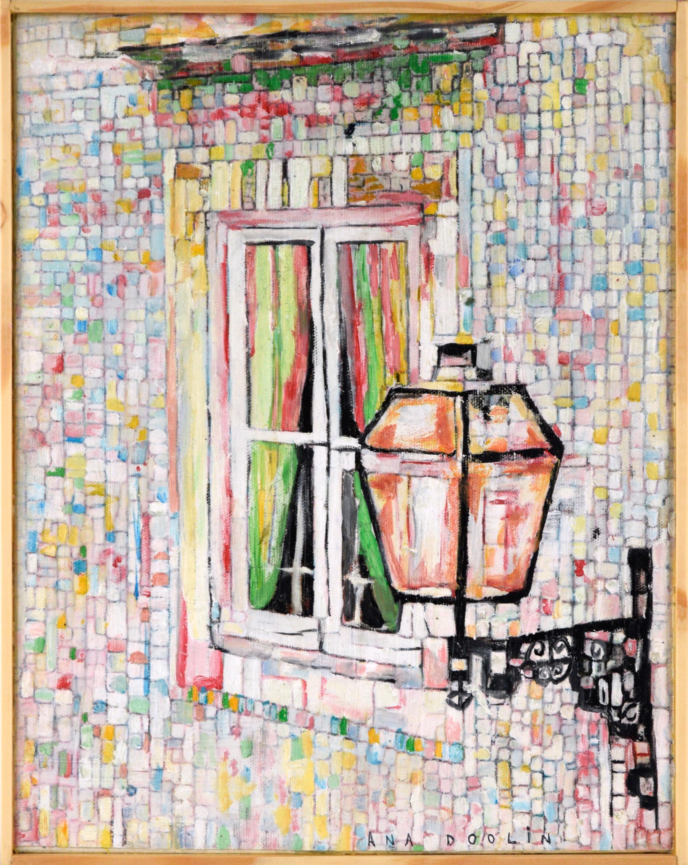 Ana Doolin Abstract Painting - Portuguese Lamp and Window
