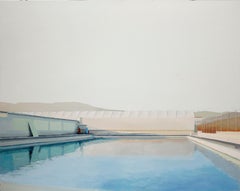 Invernadero - 21st Century Realist, Figurative, Landscape Painting by Ana Garcia