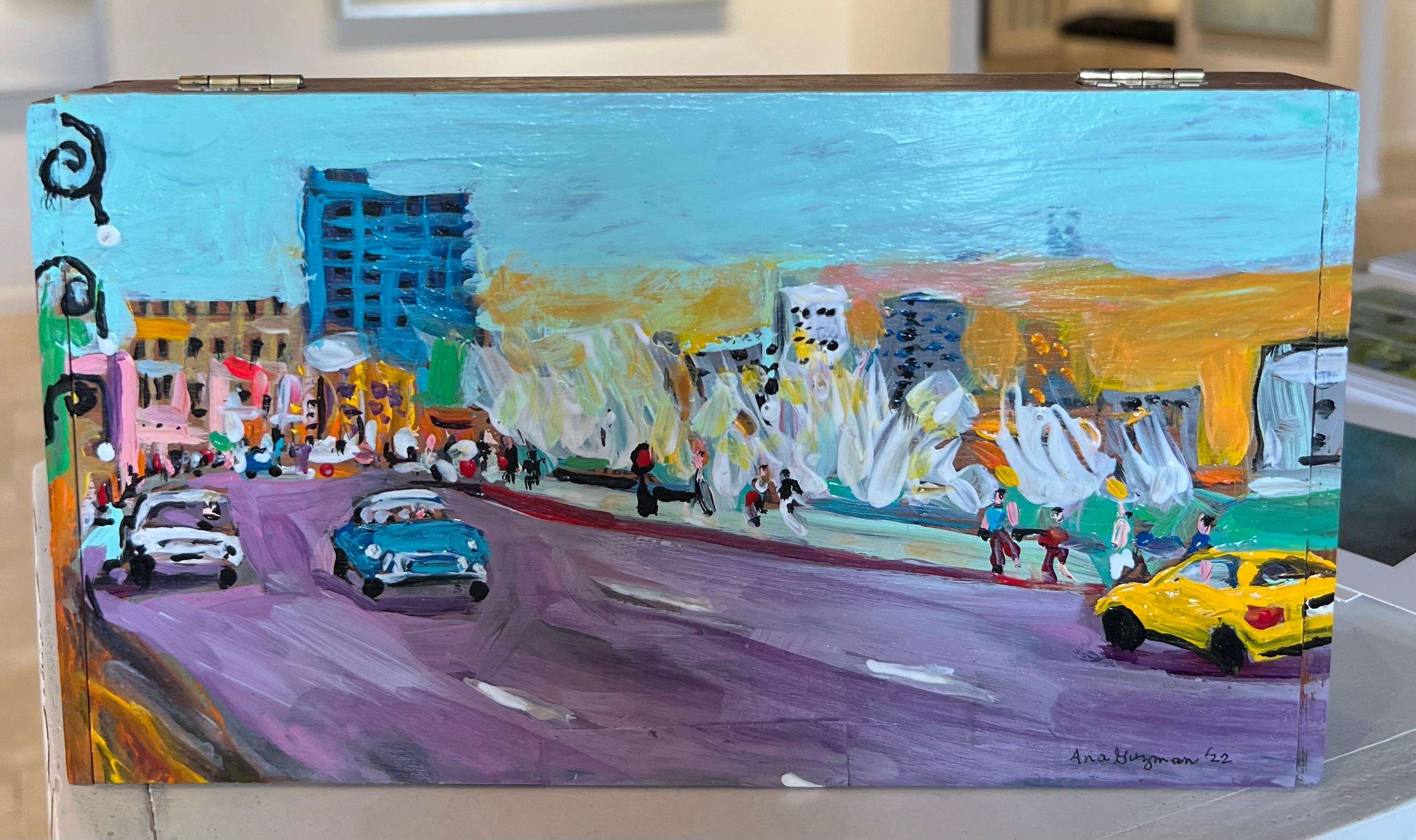 Landscape Painting di Ana Guzman - Autostrada a L'Avana
