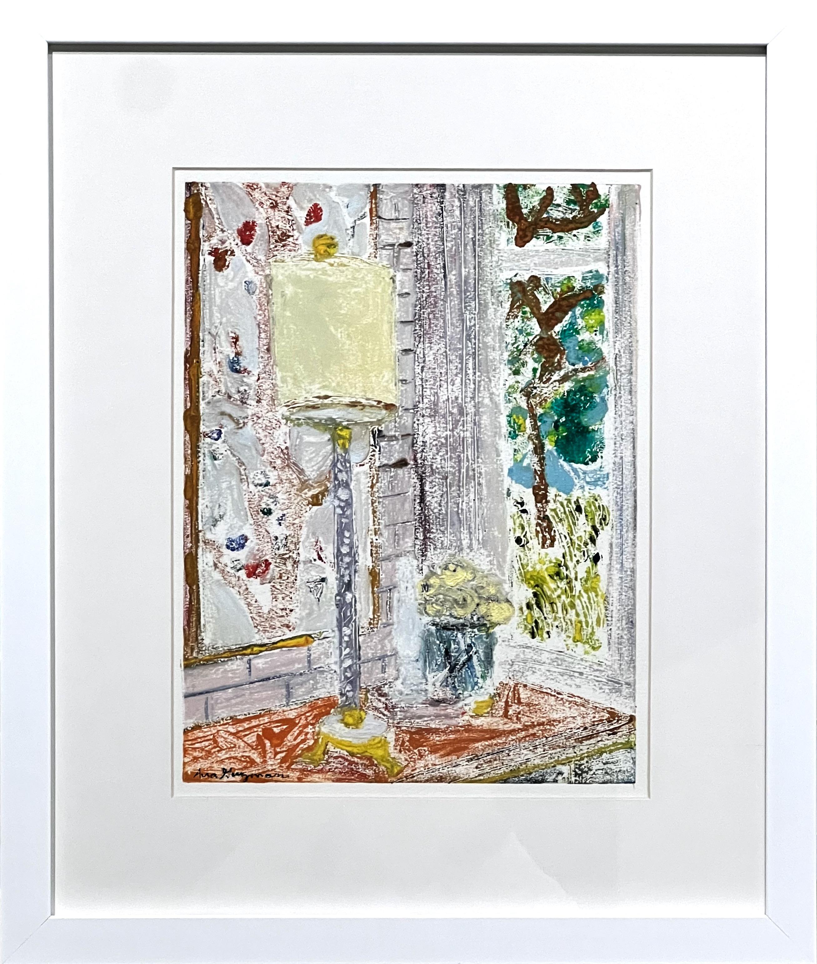 Landscape Painting de Ana Guzman - Interior Exterior con Lámpara