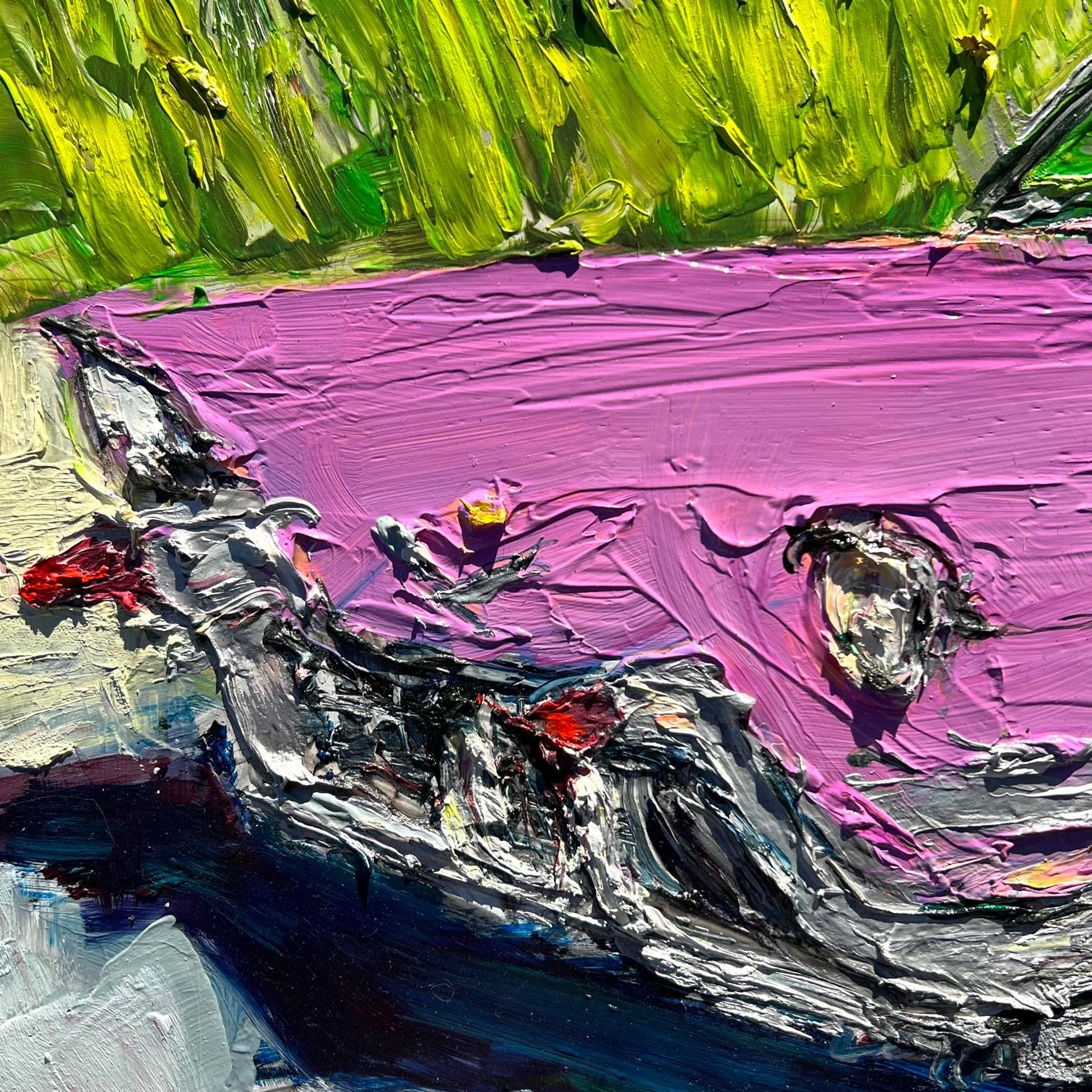 Cabrio rosa (3) - Painting di Ana Guzman