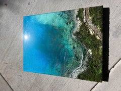 Flying over The Bahamas #3, Mixed Media on Canvas